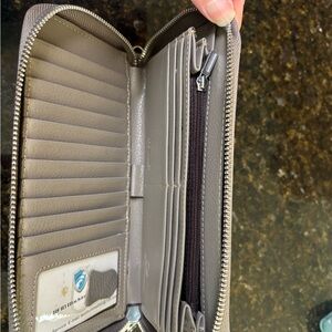 Gray Zip-Around Wallet